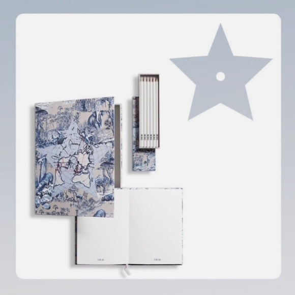 Dior The World Traveller Exclusive Office Set Notebook & Pencils Stationery NEW - Picture 4 of 9